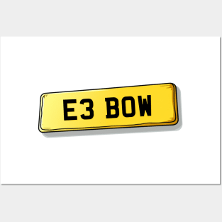 E3 BOW - Grime Number Plate Posters and Art